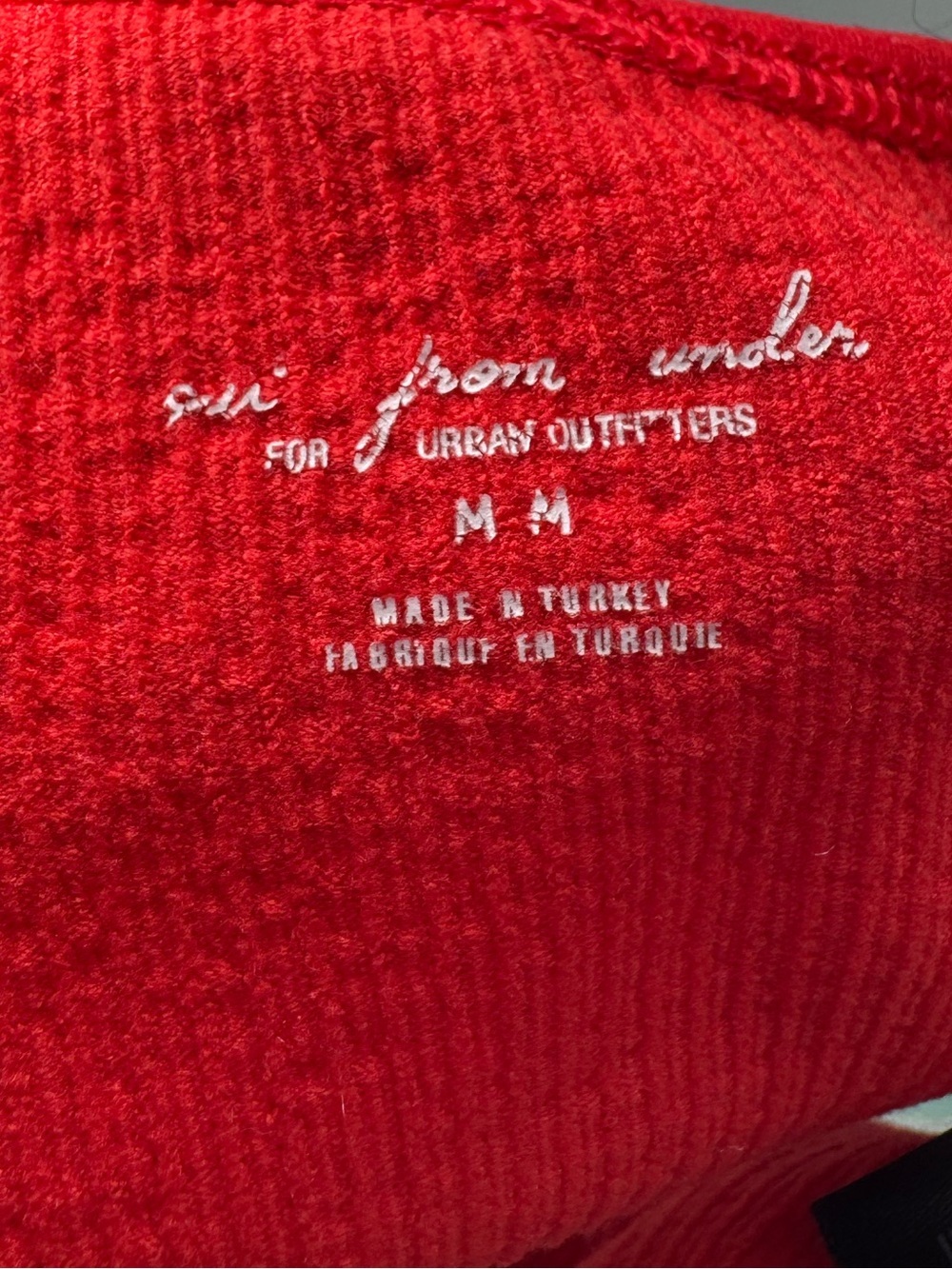 Urban Outfitters Red One Shoulder Ribbed Crop Top Y2K Club Party Size Medium - Picture 3 of 5